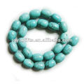 Oval forma solta turquesa Beads